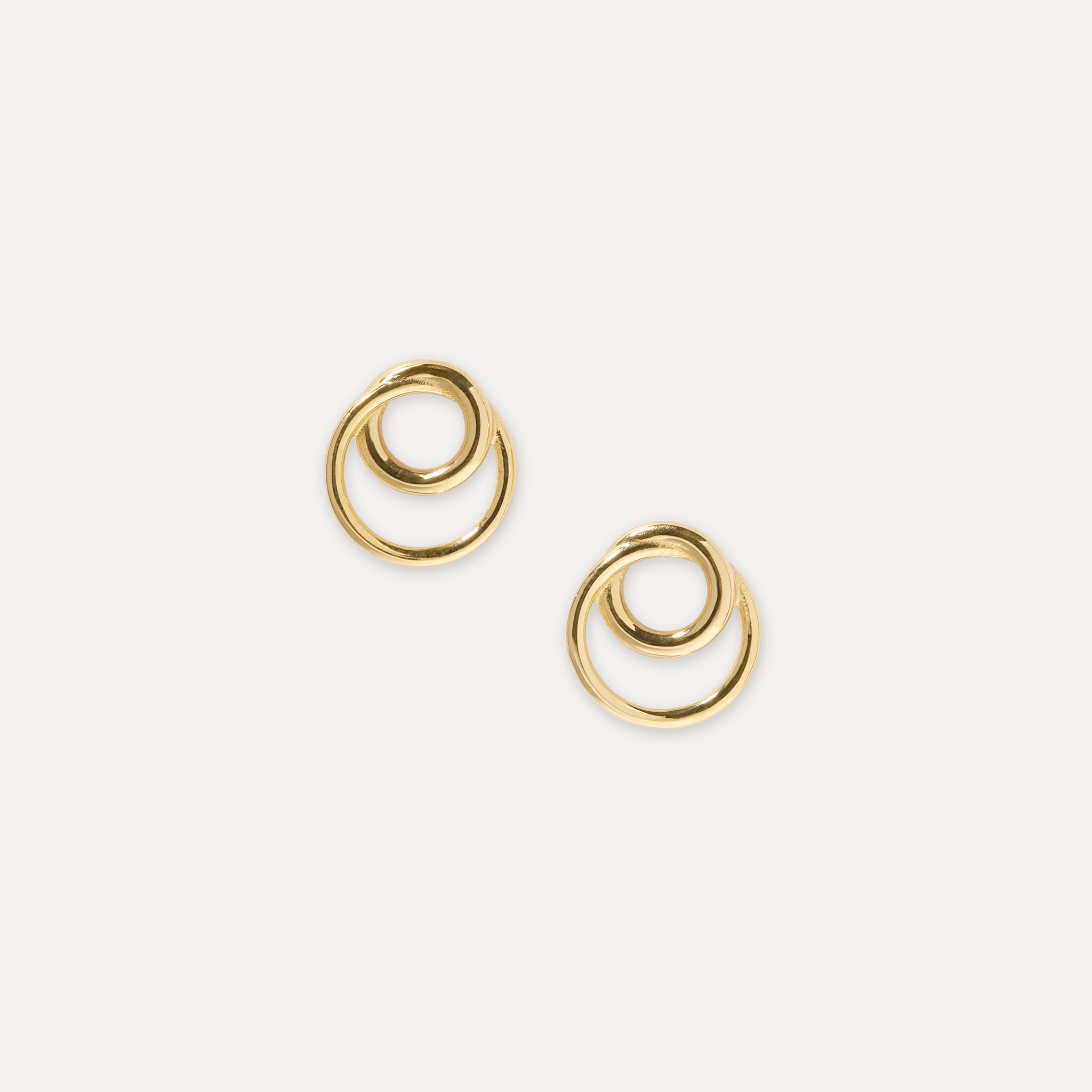 Stilnest Duo Ohrstecker Ohrringe 585 Gold 14k Massivgold