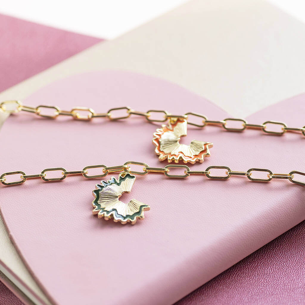 Joy by Corrine Smith Pencil Shaving Charm Armband Gold