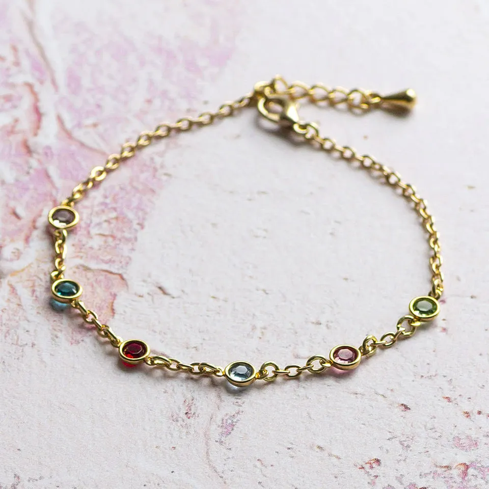 Joy by Corrine Smith Mini Gold Family Birthstone Armband Gold