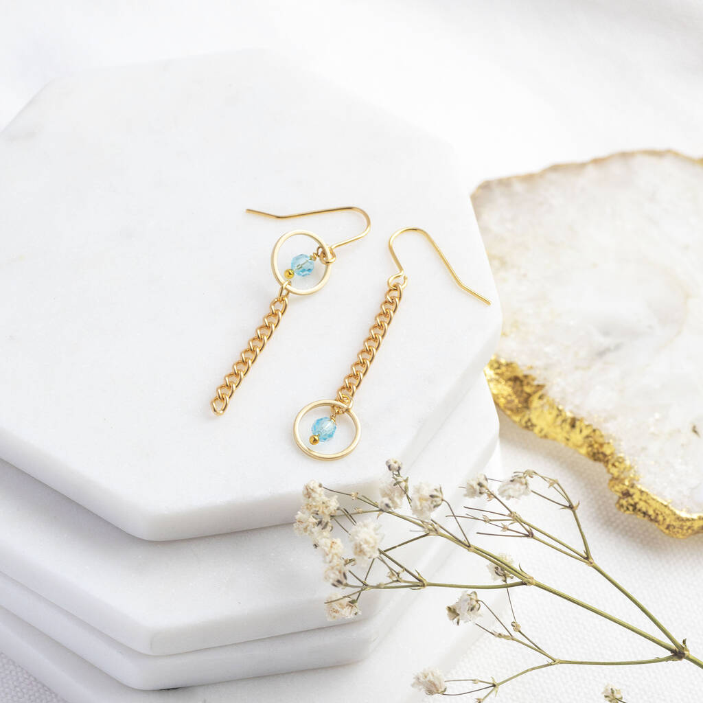 Joy by Corrine Smith Birthstone Ohrringe gold Geburtsstein