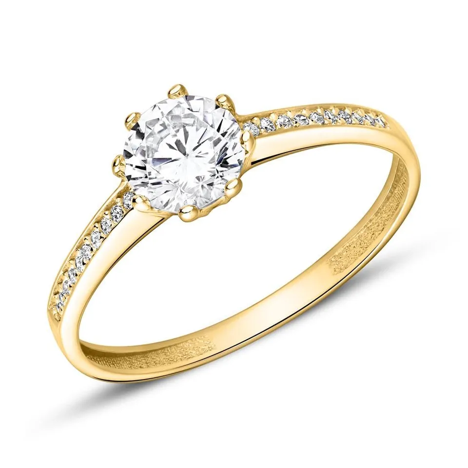 JEWLIX VR0459 Verlobungsring Gelbgold Gr.56 Zirkonia