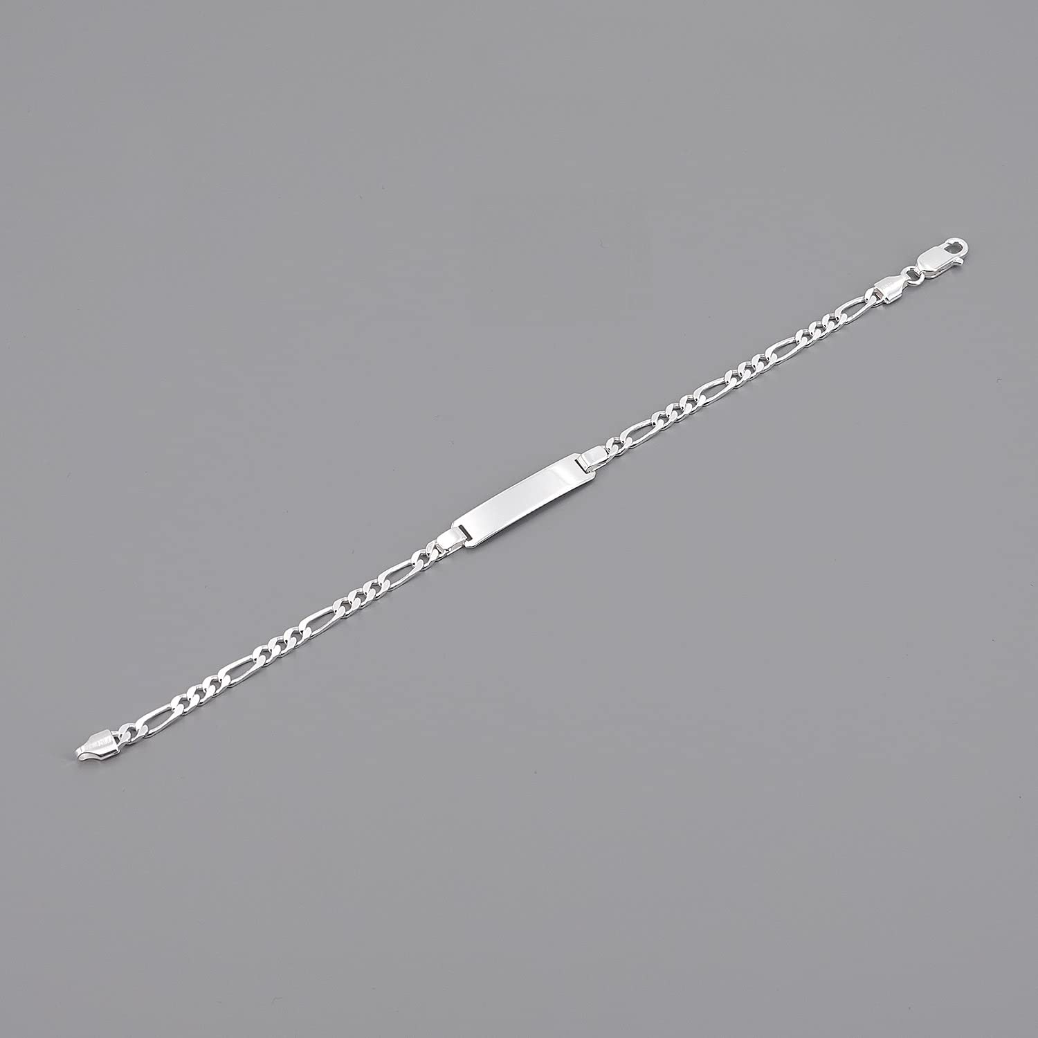 trendor Armbänder Gravur-Armband 41389 Silber Figaro mit Namen