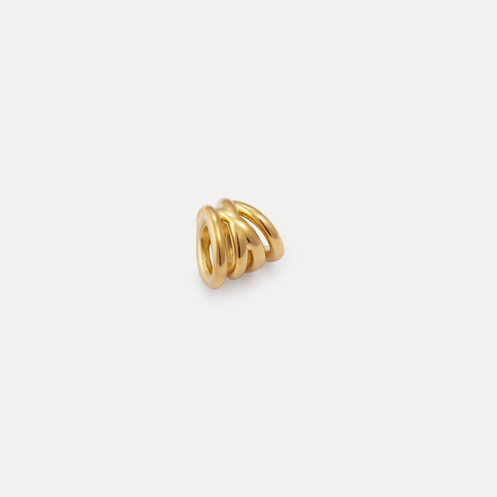 Stilnest Hypnotic Loop Anhänger 24k Gold Vermeil Spirale