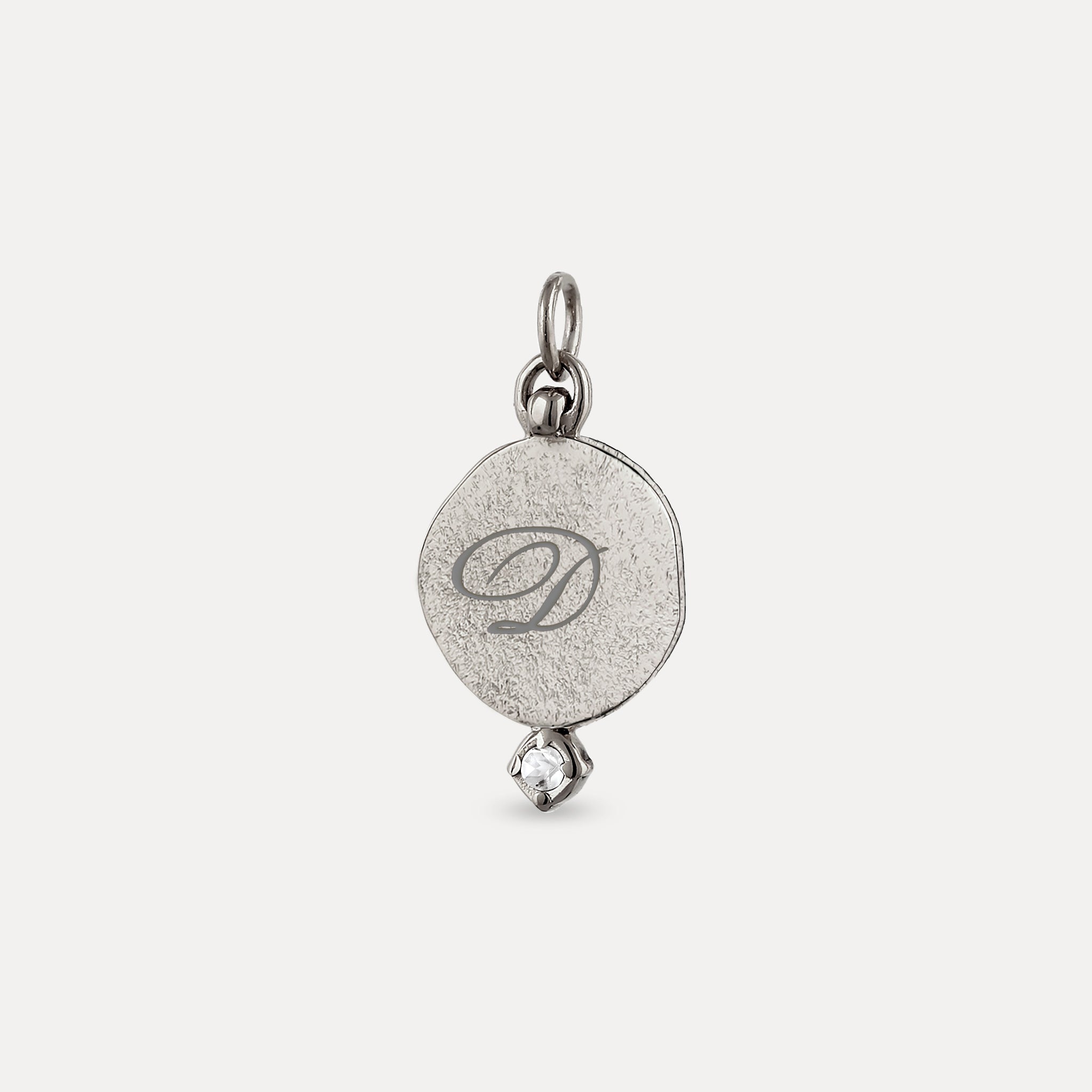Stilnest Fluid Medallion Anhänger Saphir Matt Vermeil