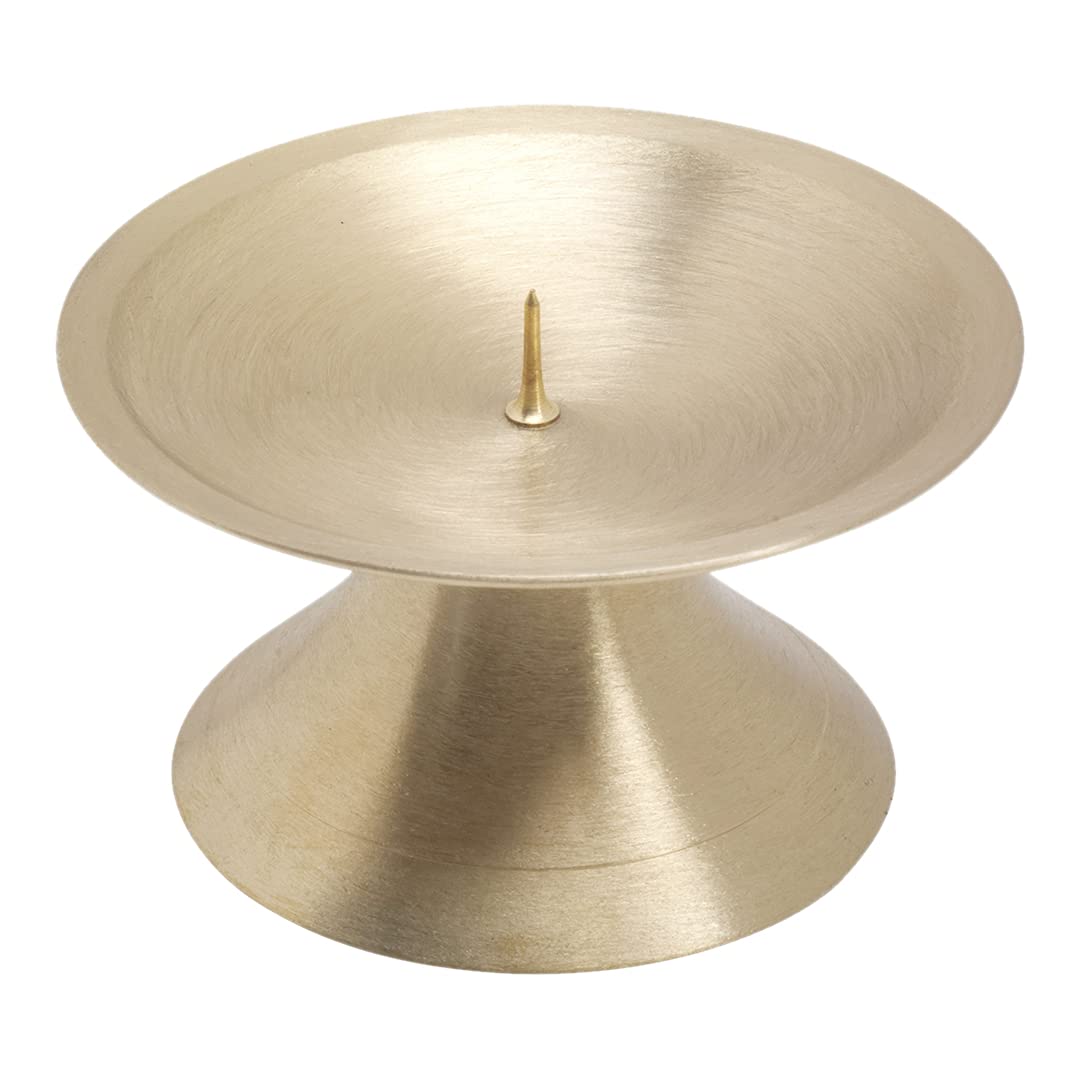 NKlaus Scheibenleuchter Messing goldmatt Dornleuchter Ø 9 cm