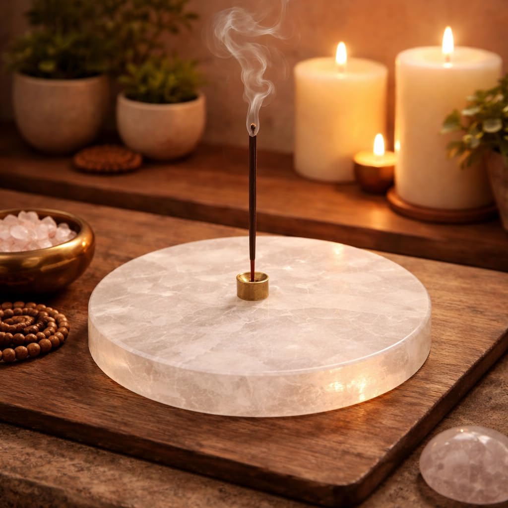 NKlaus Healing Crystals Selenit-Platte 6 cm Heilstein 75g