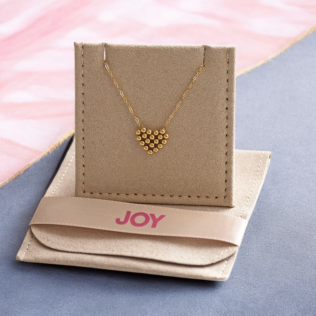 Joy by Corrine Smith Beaded Heart Halskette Gold vergoldet