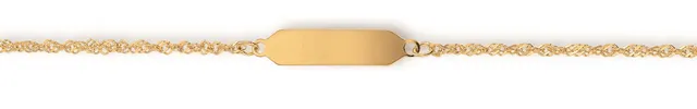 Eugen Rühle Armband ID Singapurkette 14cm 585 Gelbgold