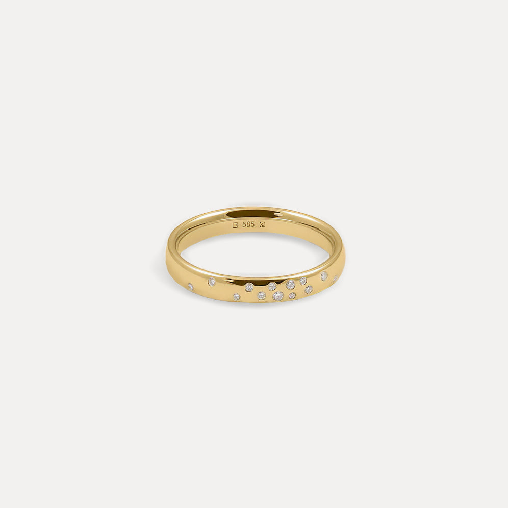 Stilnest Diamant Starlit Fair Band Ring 585 Gold Gr 52