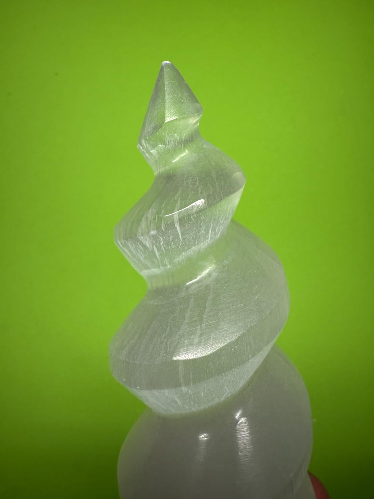 NKlaus Healing Crystals Selenit Spiral-Turm 14cm Deko
