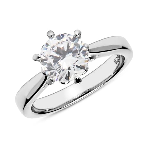JEWLIX Verlobungsring Sterlingsilber Zirkonia Silber