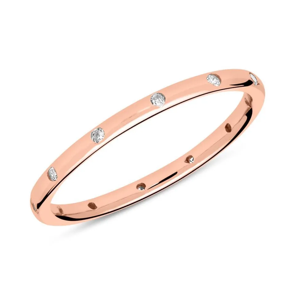 JEWLIX Ring Silber 925 rosévergoldet Gr. 58