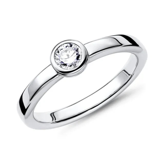 JEWLIX VR0045 Verlobungsring Silber 54mm Zirkonia