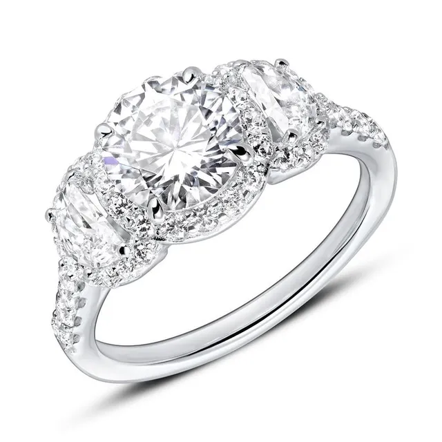 JEWLIX Verlobungsring Silber 925 Zirkonia Größe 54