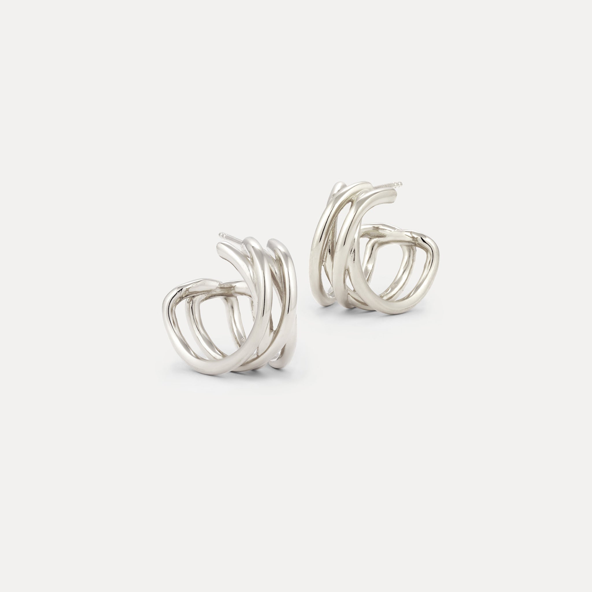 Stilnest Hypnotic Loop Creolen Gold Vermeil Spirale
