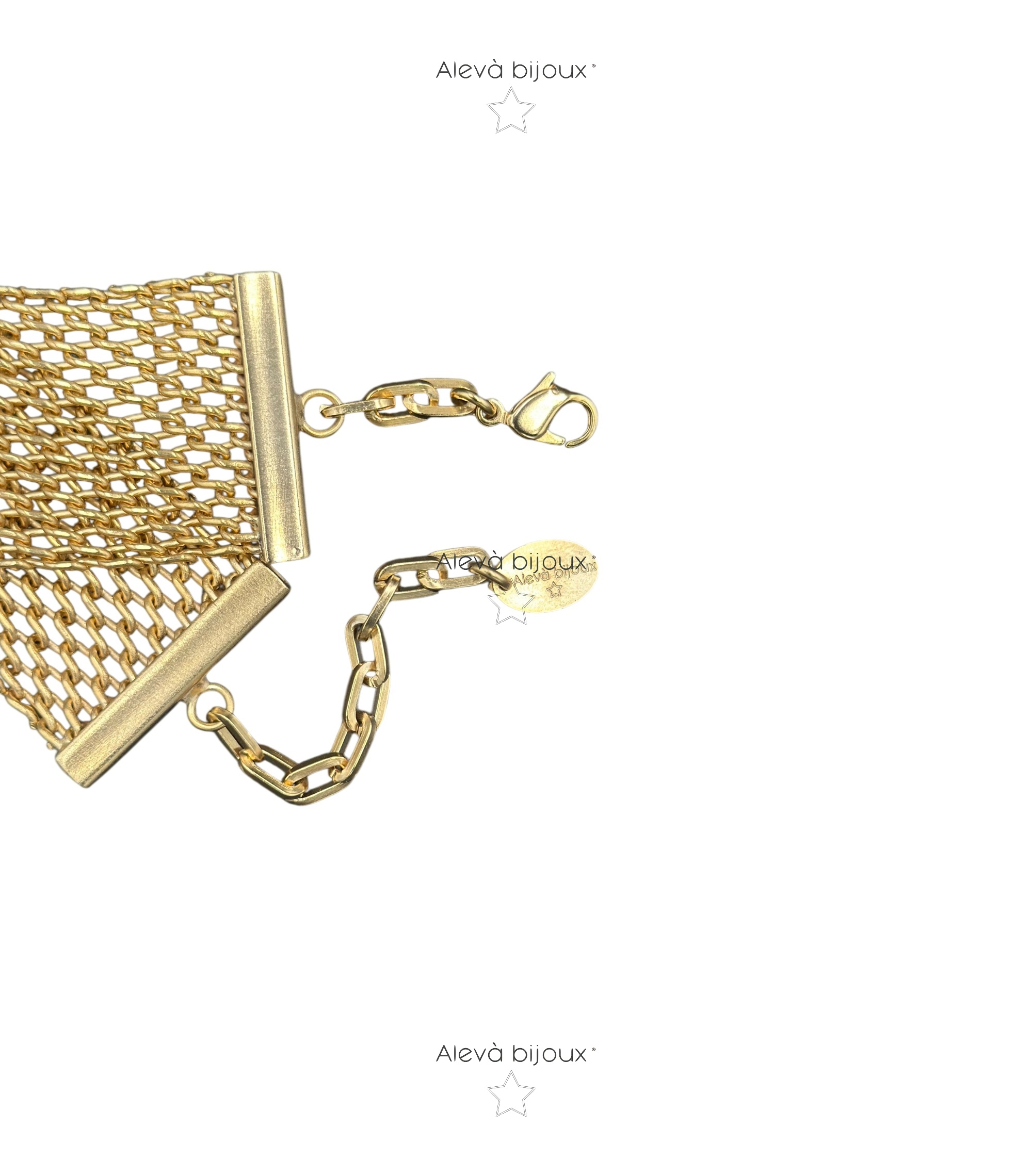 Alevá Bijoux Milano Cammeo Nero Halskette Gold 30-37 cm