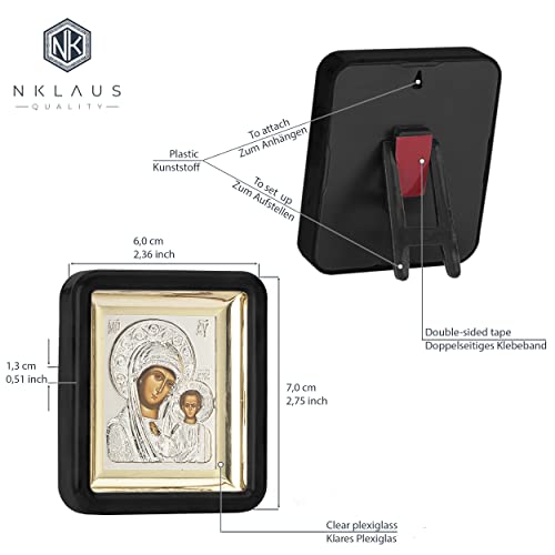 NKlaus Religious Icons Gottesmutter Kazan Ikone 7x6cm