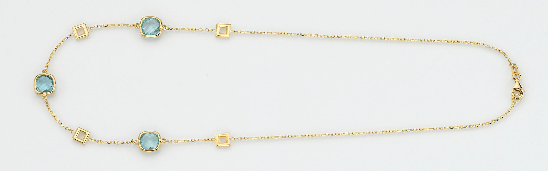 Eugen Rühle Colliers 37.3577 Collier 585 GG Sky Topas eckig
