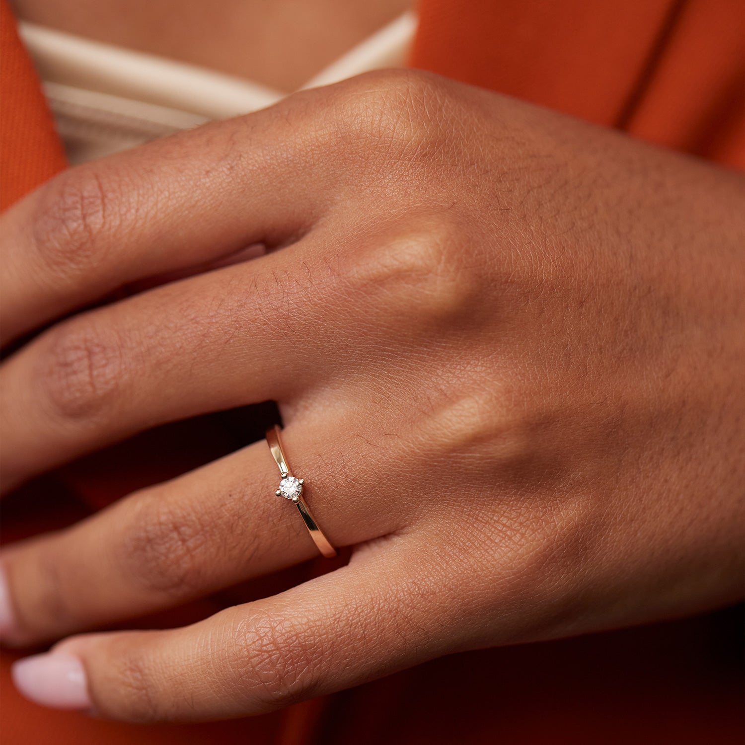 Stilnest Diamant Solitär Engagement Ring 585 Gold Gr. 52