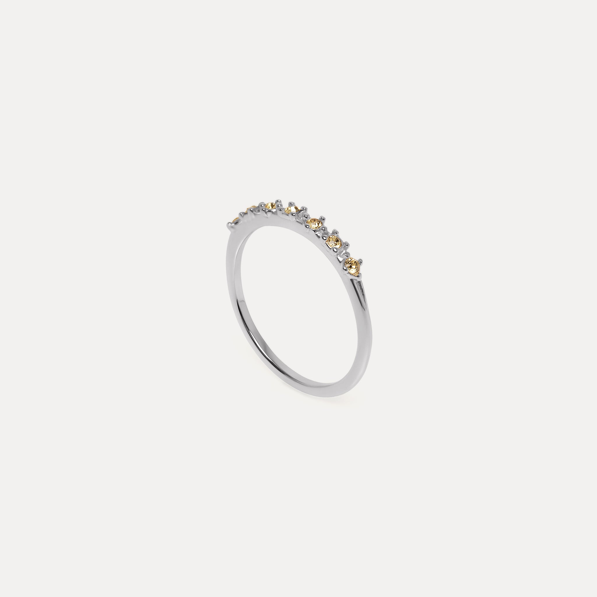 Stilnest Color Delight Ring Gelbe Kristalle Gr 52