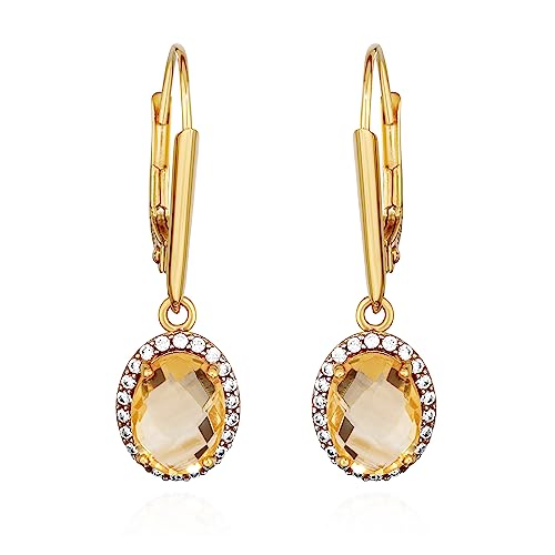 NKlaus Jewellery Ohrhänger Citrin 333 Gelbgold Edelstein
