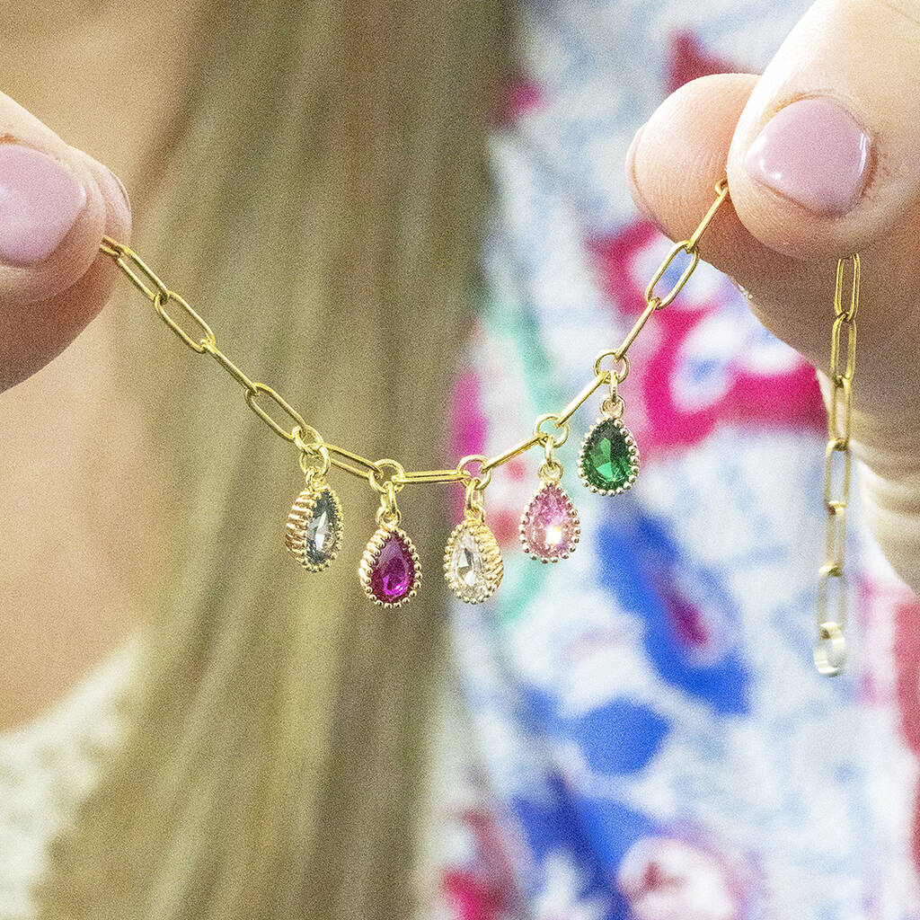 Joy by Corrine Smith Family Birthstone Armband Gold Tropfen