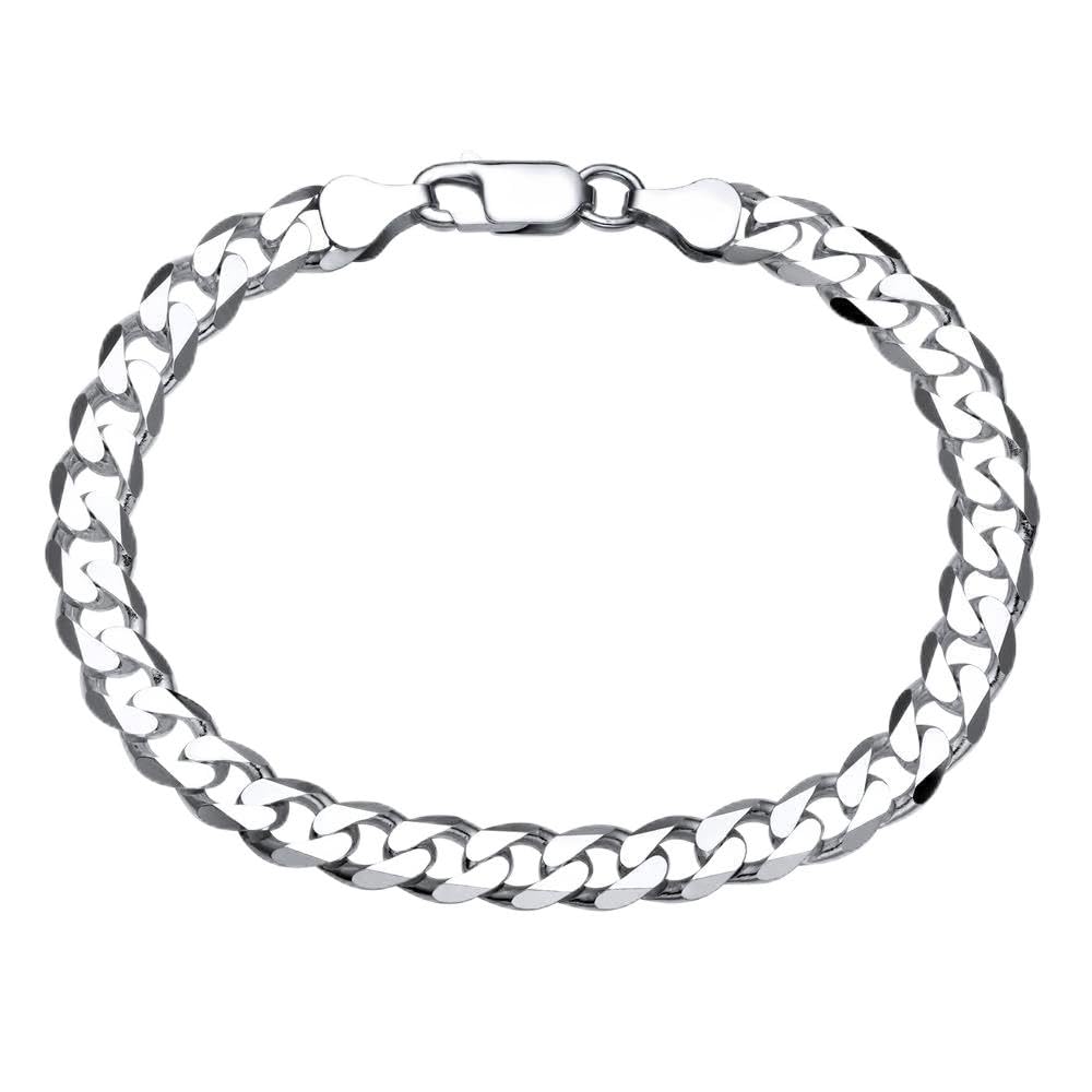 JEWLIX Panzerarmbänder Armband 925 Silber 7mm 21cm