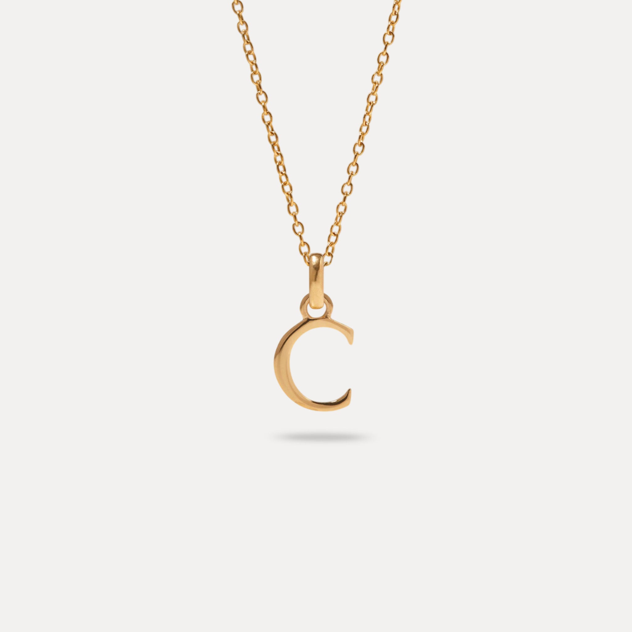 Stilnest Initial Ankerkette 24k Gold Vermeil F 45cm Halskette