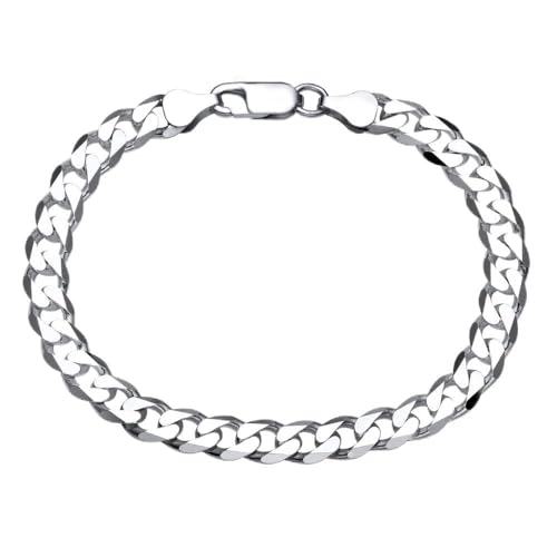 JEWLIX Panzerarmbänder Armband 925 Silber 7mm 21cm
