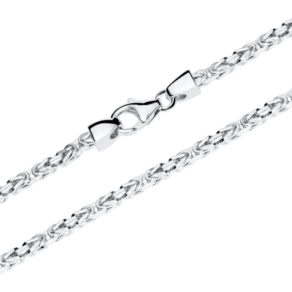 JEWLIX Königsketten Halskette Silber 60 cm 2,5 mm rhodiniert