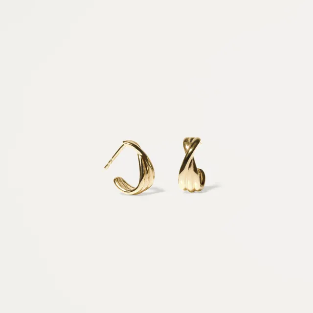 Stilnest Bonds Path Creolen Ohrringe 585 Gold 14k