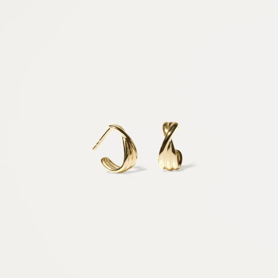 Stilnest Bonds Path Creolen Ohrringe 585 Gold 14k