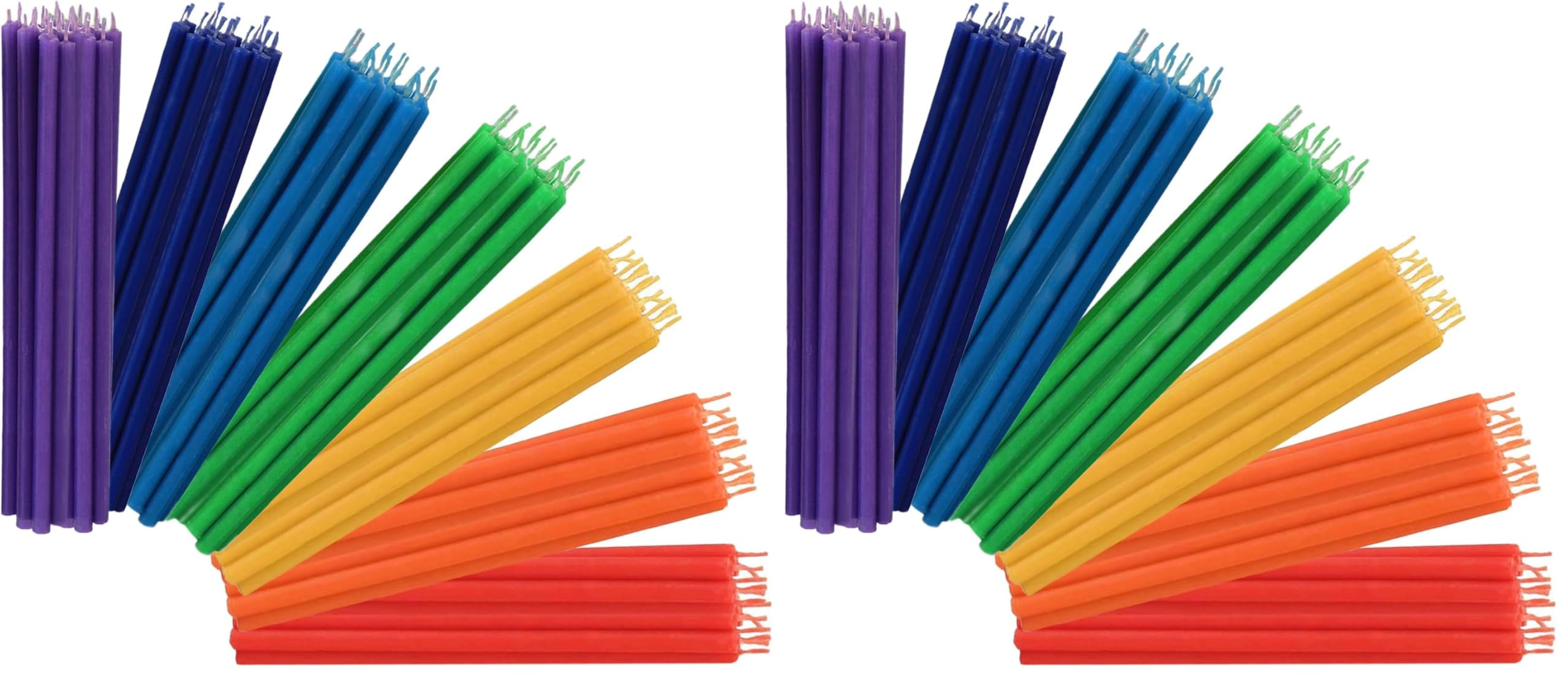 NKlaus Candles Chakra-Kerzen Set Paraffin 16 cm 49 Stück