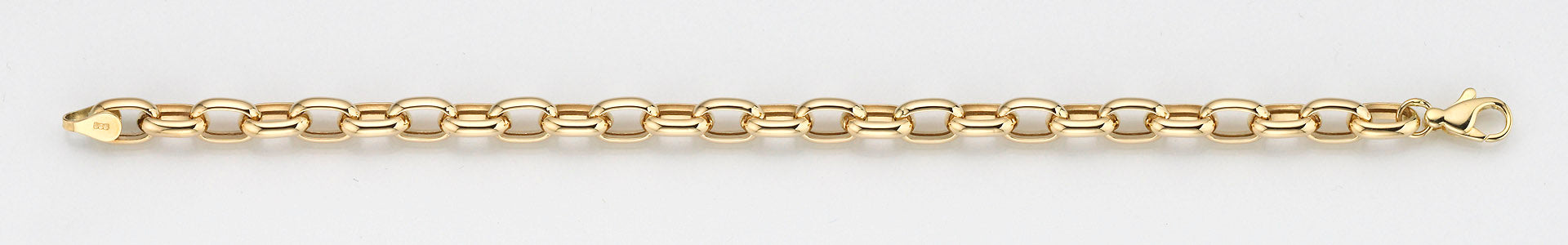 Eugen Rühle Ankerketten Fantasiekette 6,7mm Halskette 45cm 585 Gelbgold