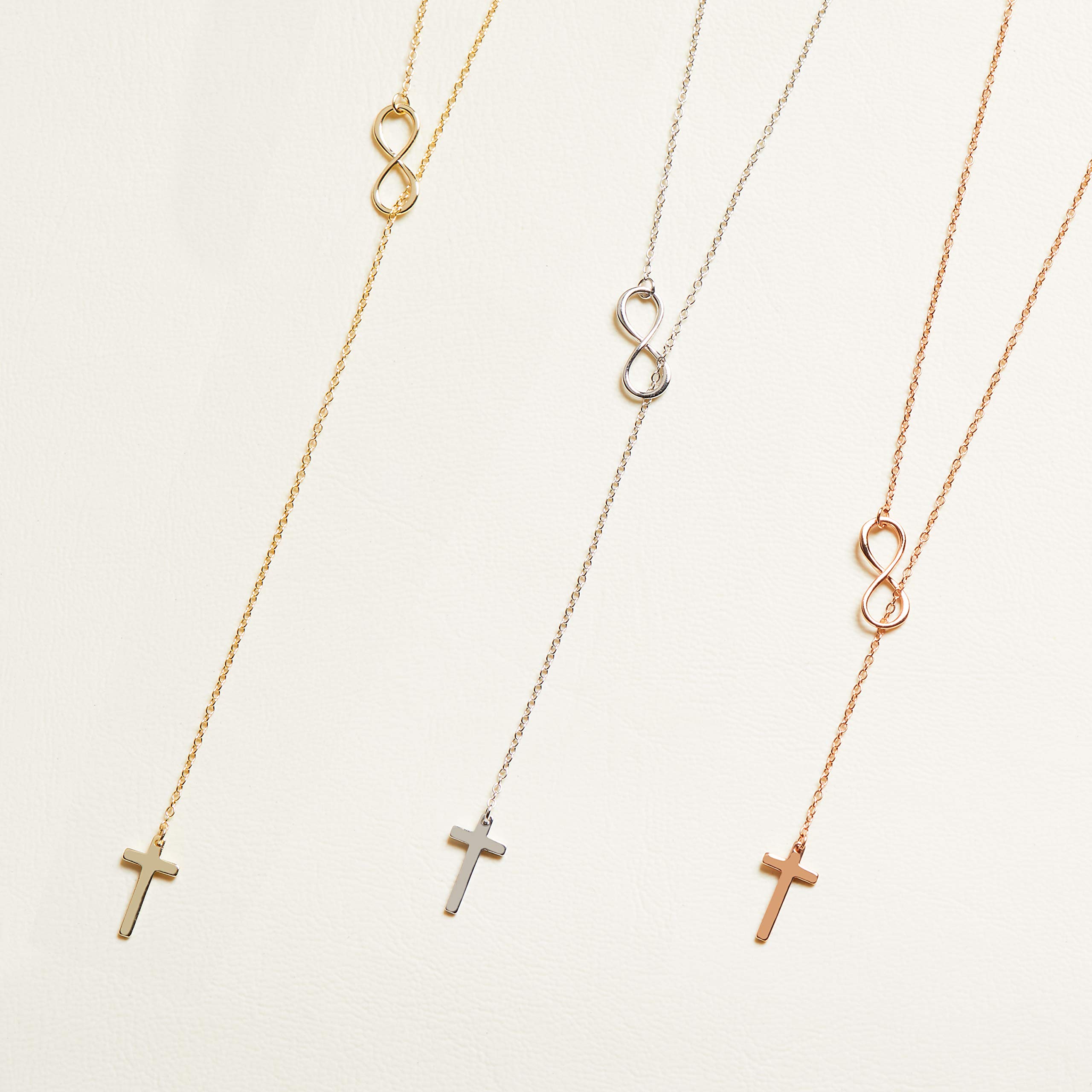 JEWLIX Infinity Kreuz Y-Kette 925 Silber Anhänger
