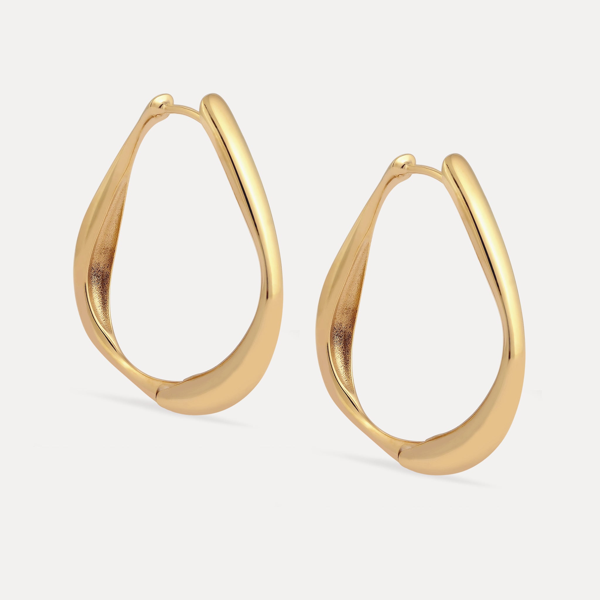 Stilnest Canyon Creolen Ohrringe 24k Gold Vermeil organisch