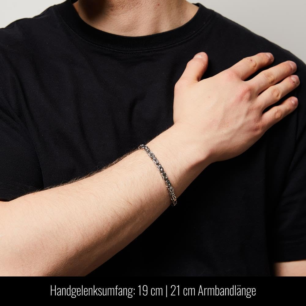 JEWLIX Königsarmbänder Armband Silber 925 5mm 21cm Unisex