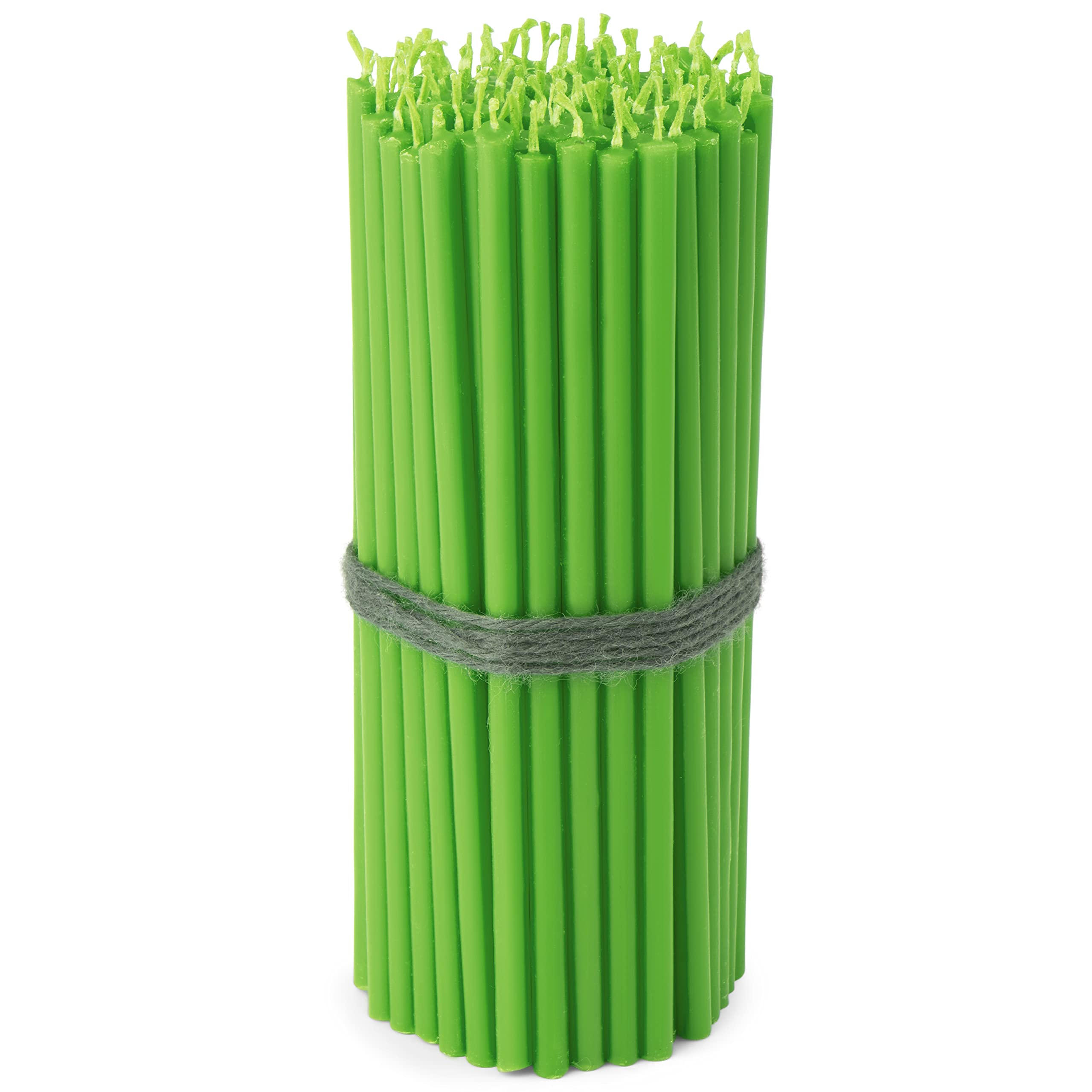 NKlaus Candles Stabkerzen Grün 16 cm 50 Stück Paraffin