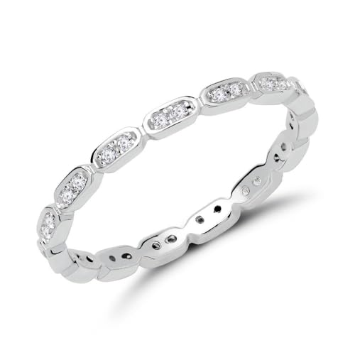 JEWLIX Ring 925er Silber rhodiniert Zirkonia 56mm
