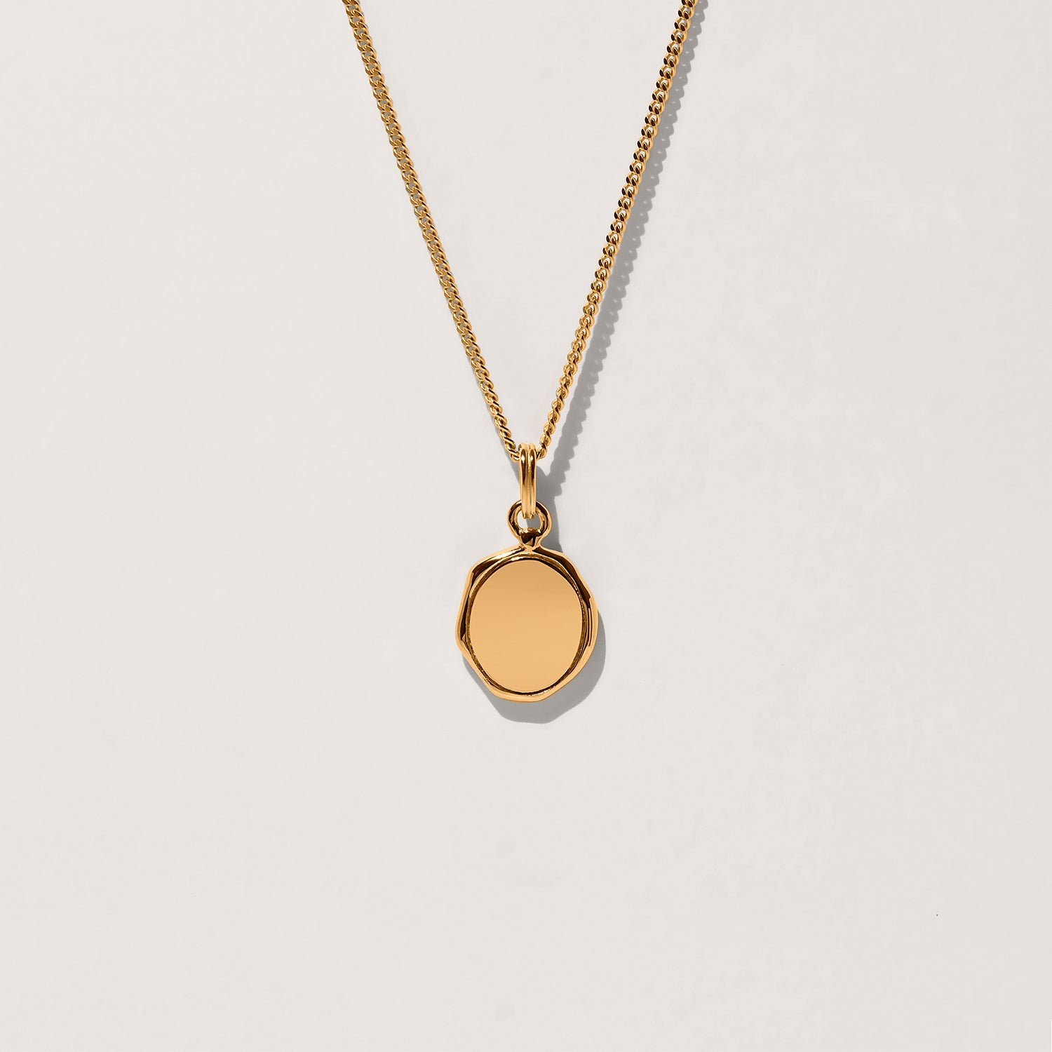 Stilnest Engravable Seal Kette Gold Vermeil 45cm gravierbar