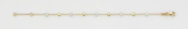 Eugen Rühle Armband Goldlinsen Zuchtperlen 3,7mm Gelbgold