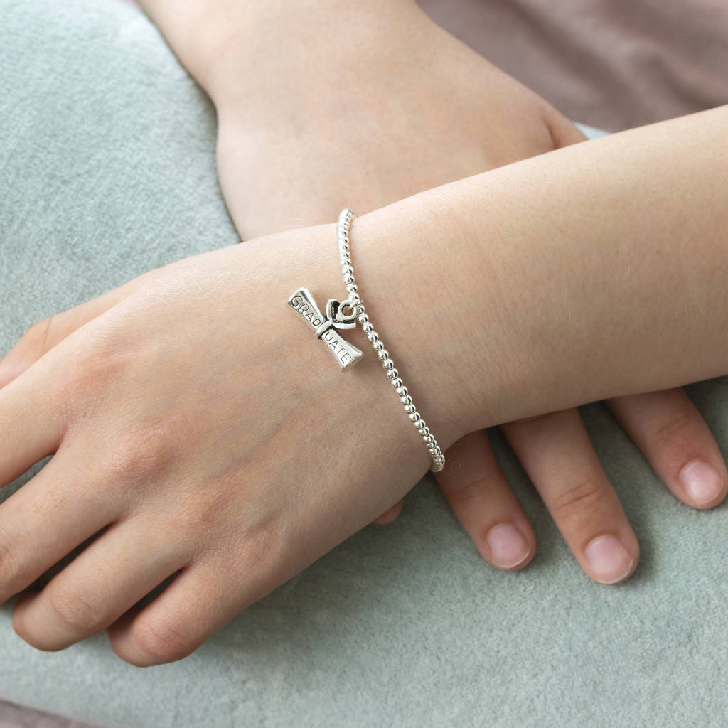 Joy by Corrine Smith Graduation Charm Armband Silber