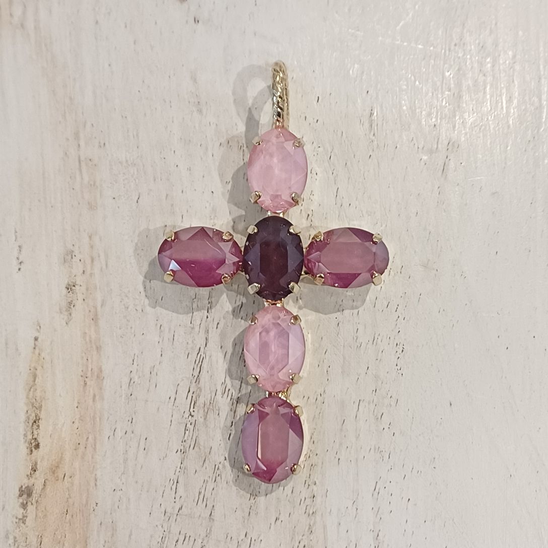 Alevá Bijoux Croci Iris Melange Kreuz Anhänger Gold