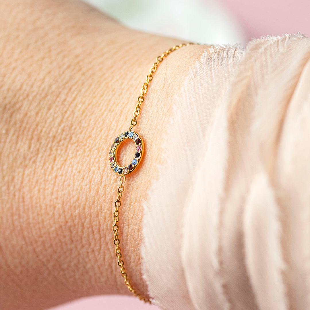 Joy by Corrine Smith Eternity Circle Armband Gold Edelstein