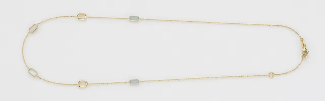 Eugen Rühle Collier Aquamarin Mondstein Halskette 585 Gold