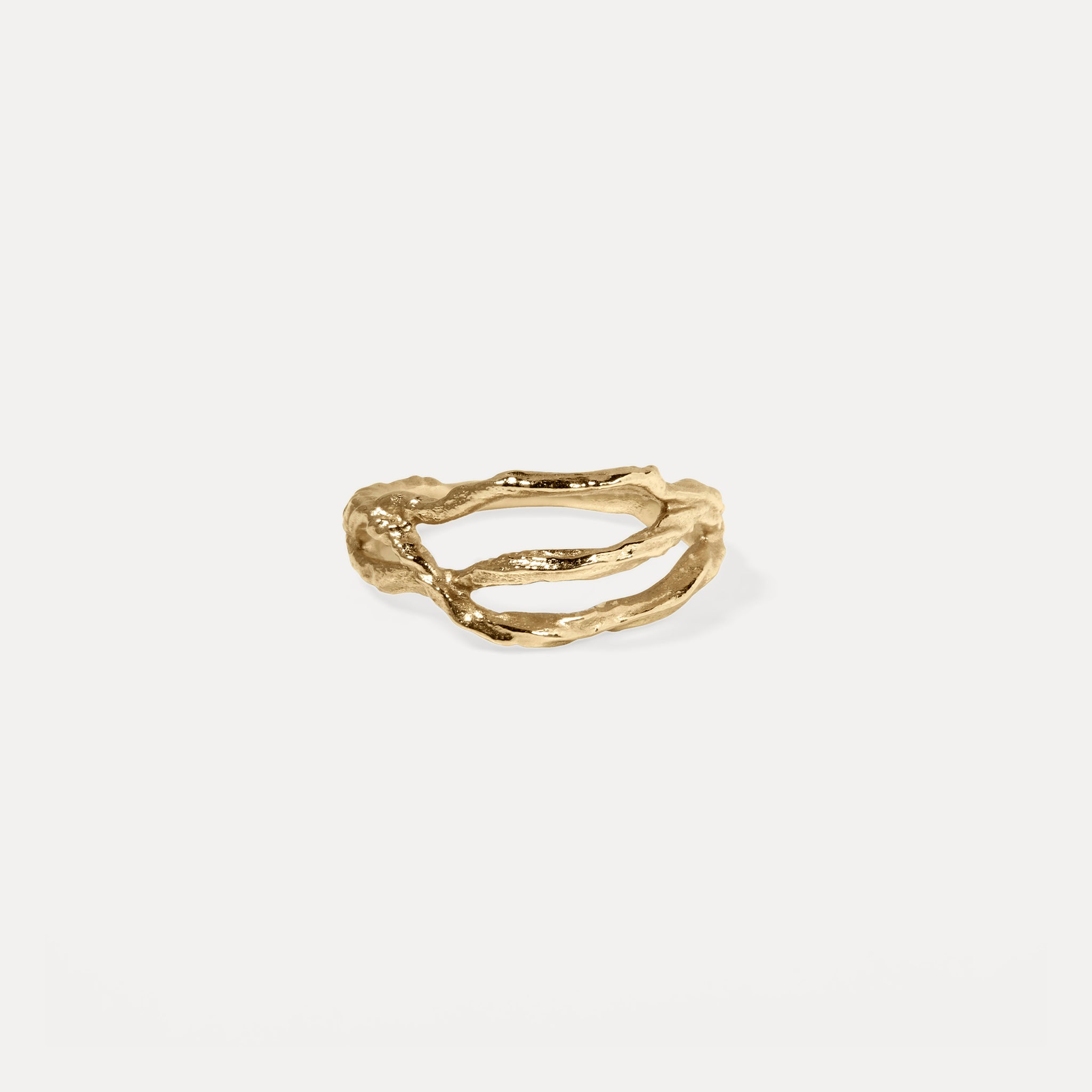 Stilnest Mater Embrace Ring 585 Gold Ring Größe 52 strukturiert