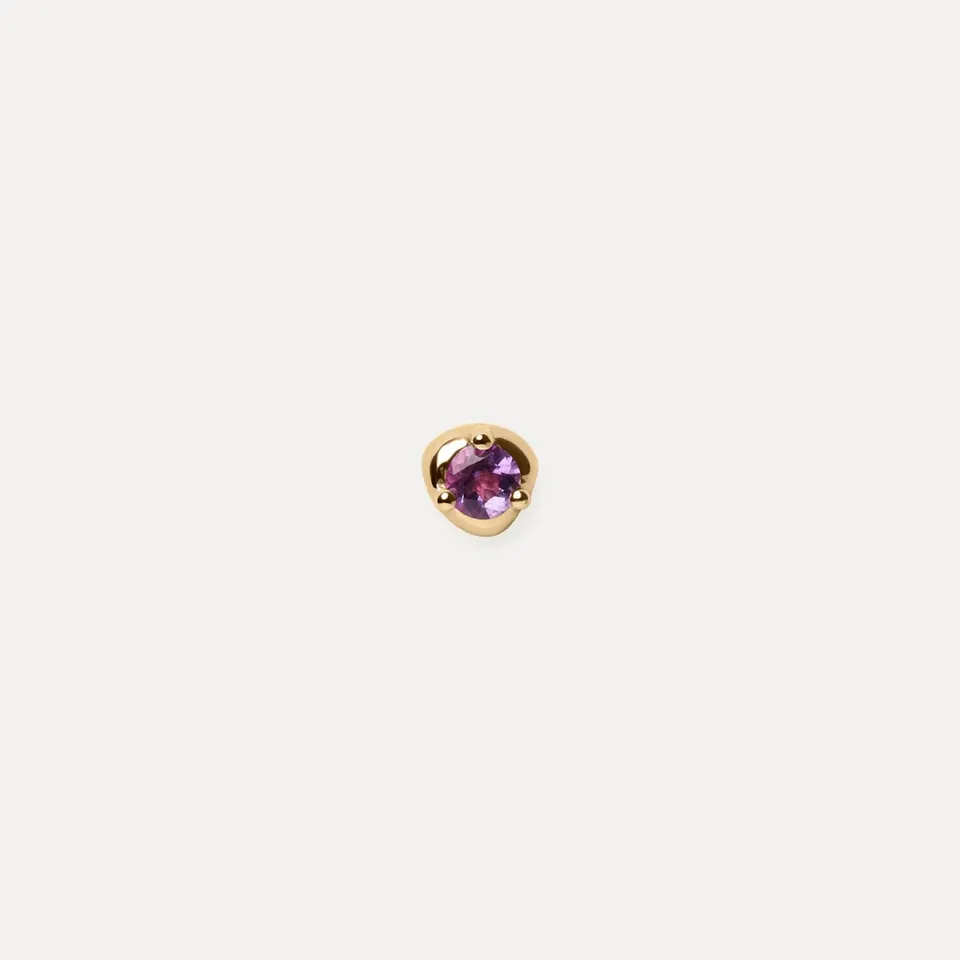 Stilnest Mini Birthstone Ohrstecker 585 Gold Februar