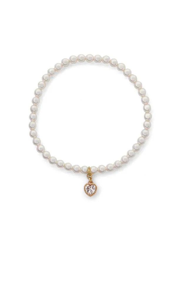 Joy by Corrine Smith Bridesmaid Pearl Armband Herz Perle