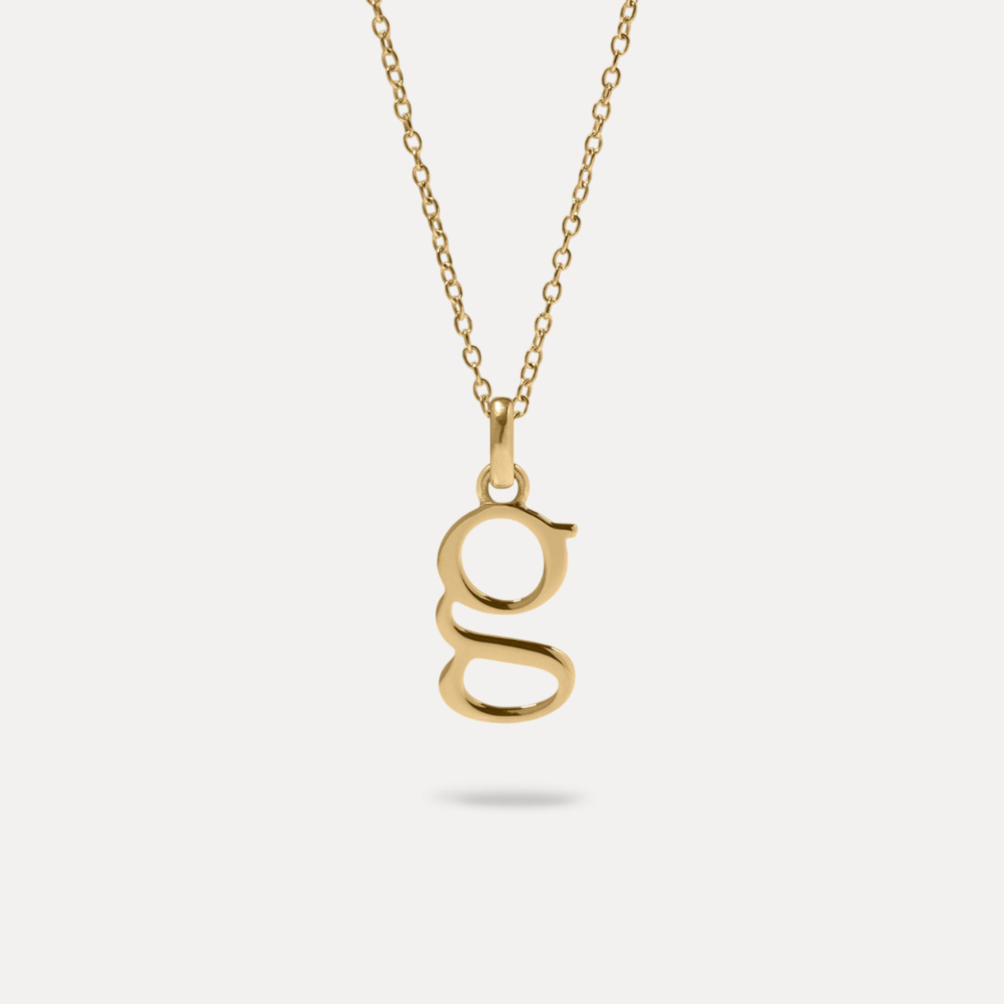 Stilnest Initial Buchstabe Kette 585 Gold 45cm B