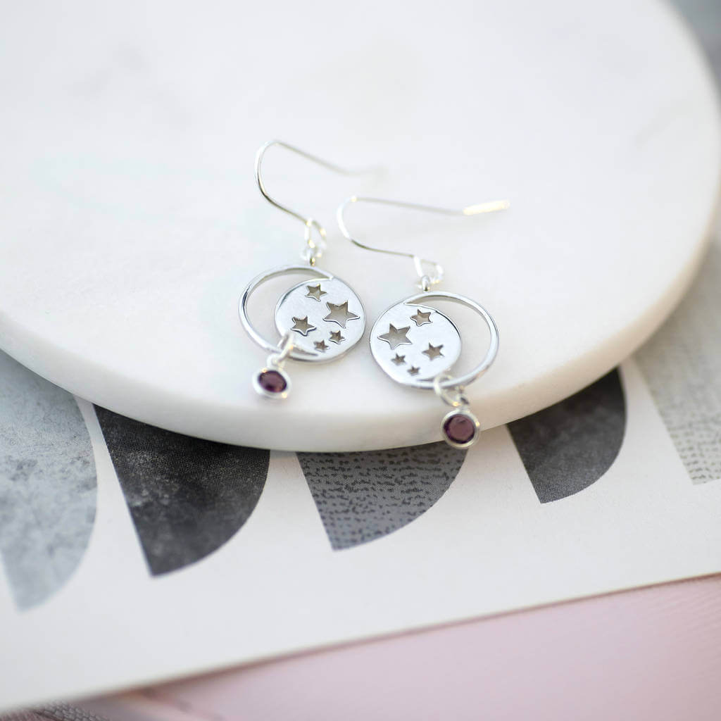 Joy by Corrine Smith Celestial Birthstone Ohrringe Gold Silber